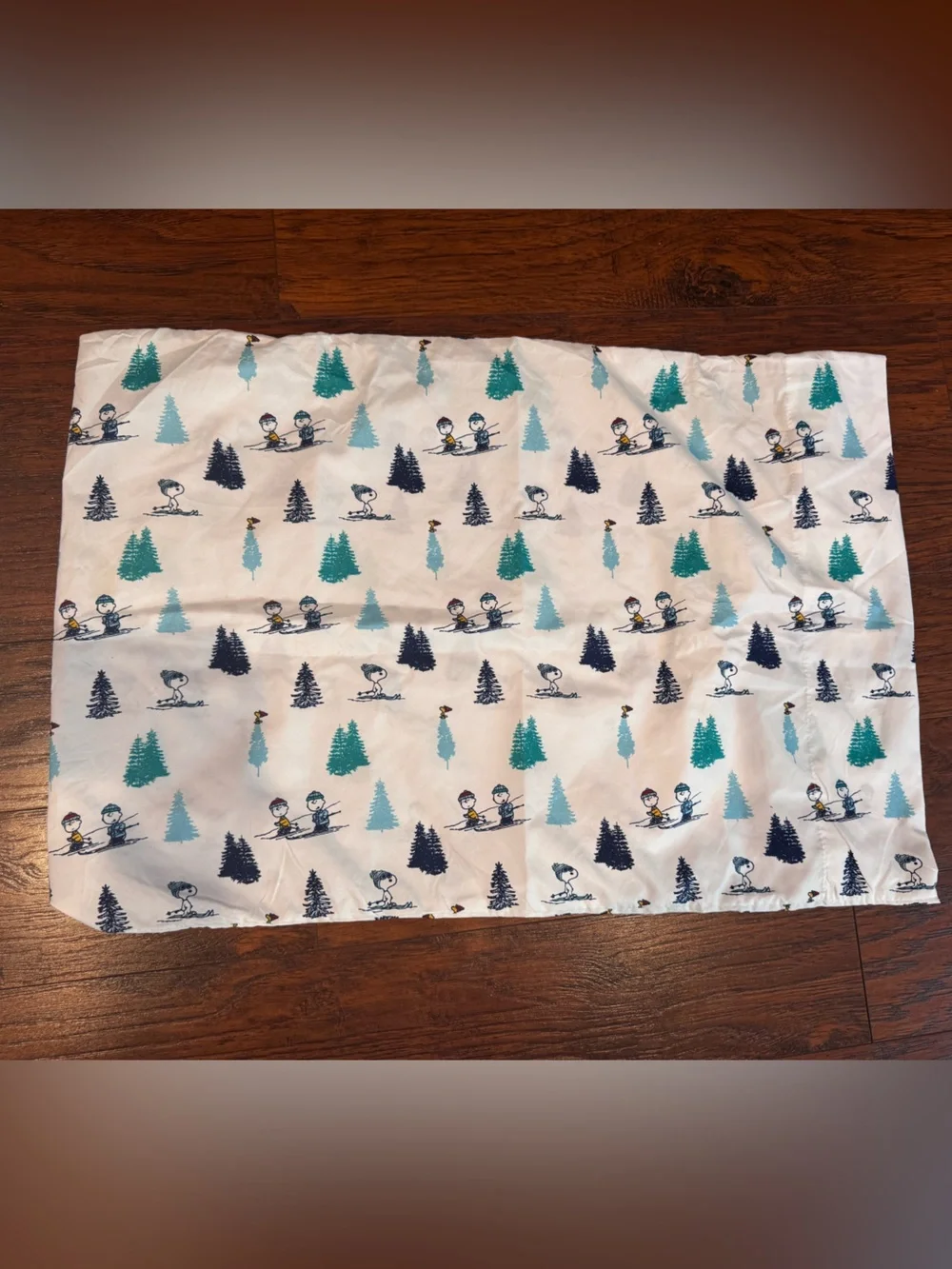 {Berkshire} Blanket Peanuts Snoopy Winter Skiing Full Sheet Set